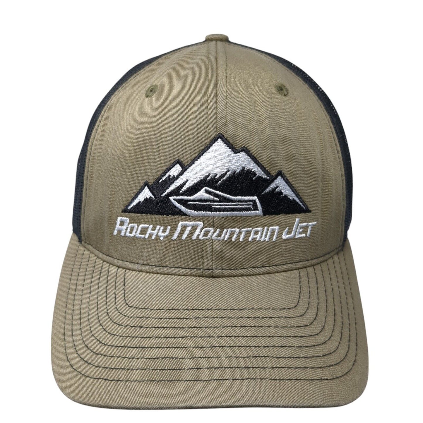 Rocky Mountain Jet Snapback Trucker Hat Brown One Size Mesh Back Outdoor