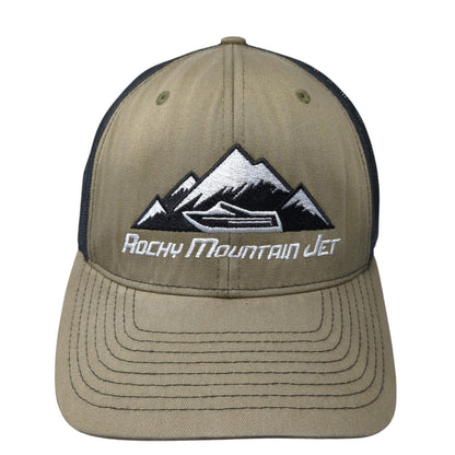 Rocky Mountain Jet Snapback Trucker Hat Brown One Size Mesh Back Outdoor