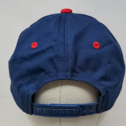 Melonwear Men's Snapback Hat Blue Red Embroidered Logo B Baseball