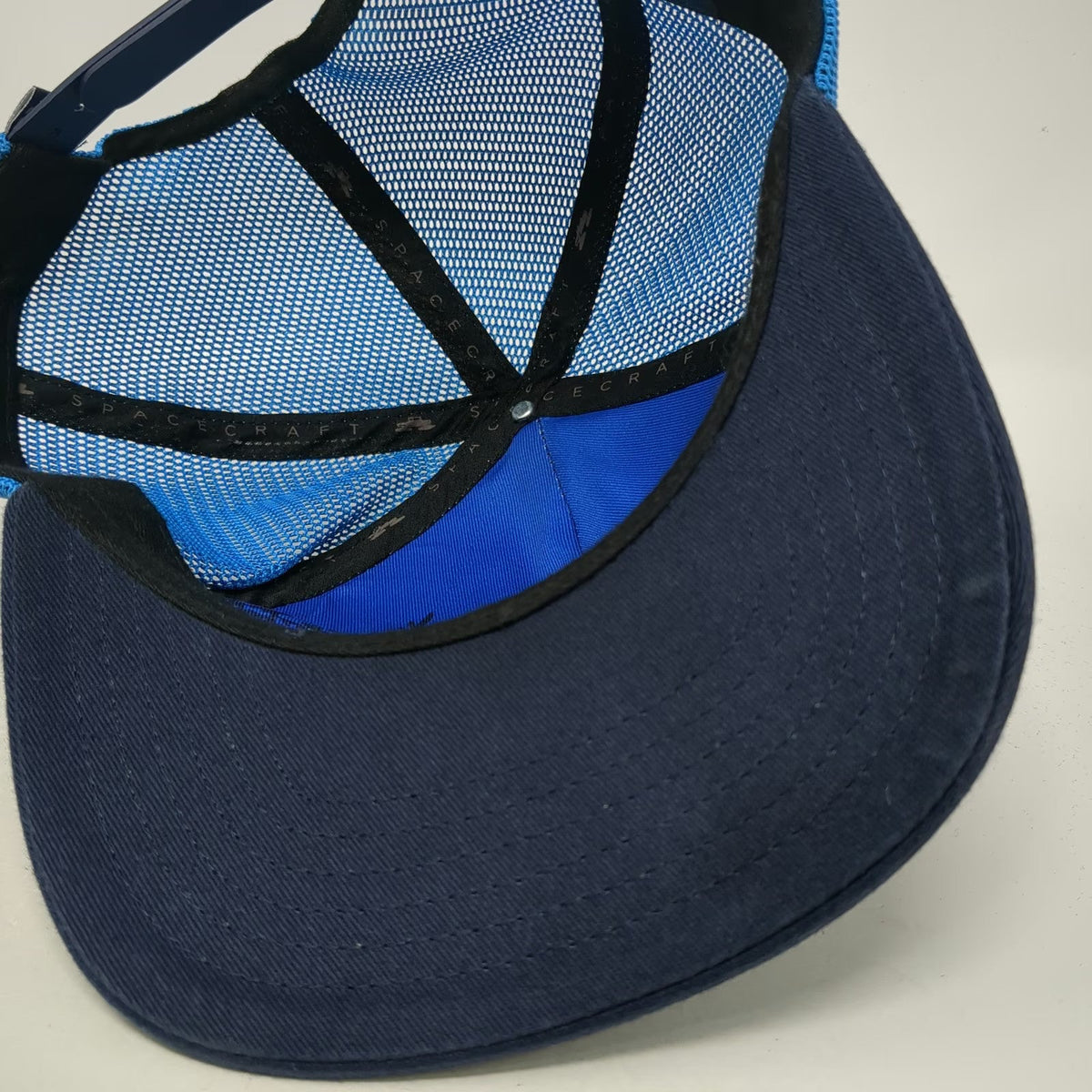 Spacecraft Trucker Hat Blue One Size Coastal Patch Mesh Snapback Mountain Wave