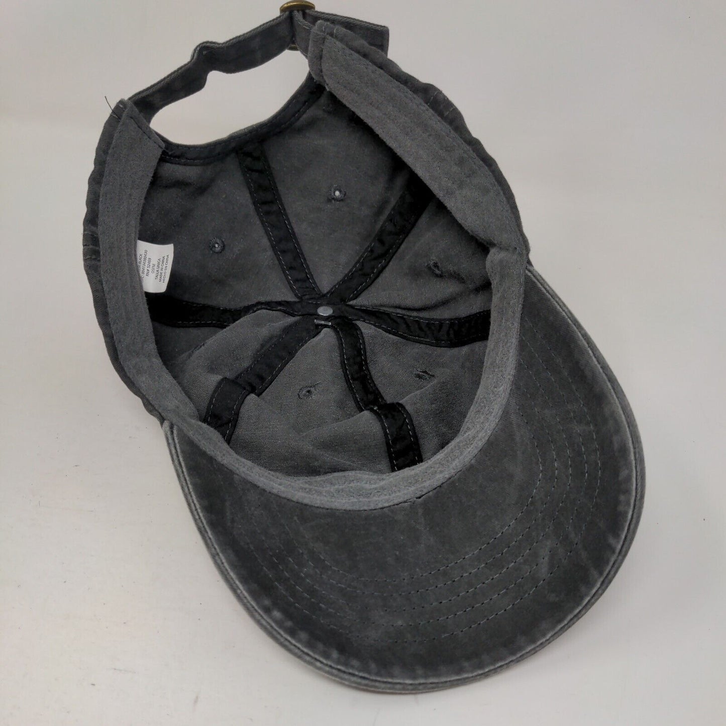Unbranded Slideback Hat Black OSFM Adjustable Solid Blank Vent Holes