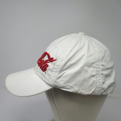 Coca-Cola Baseball Cap White OSFM Slideback Cotton Embroidered Script Logo Hat