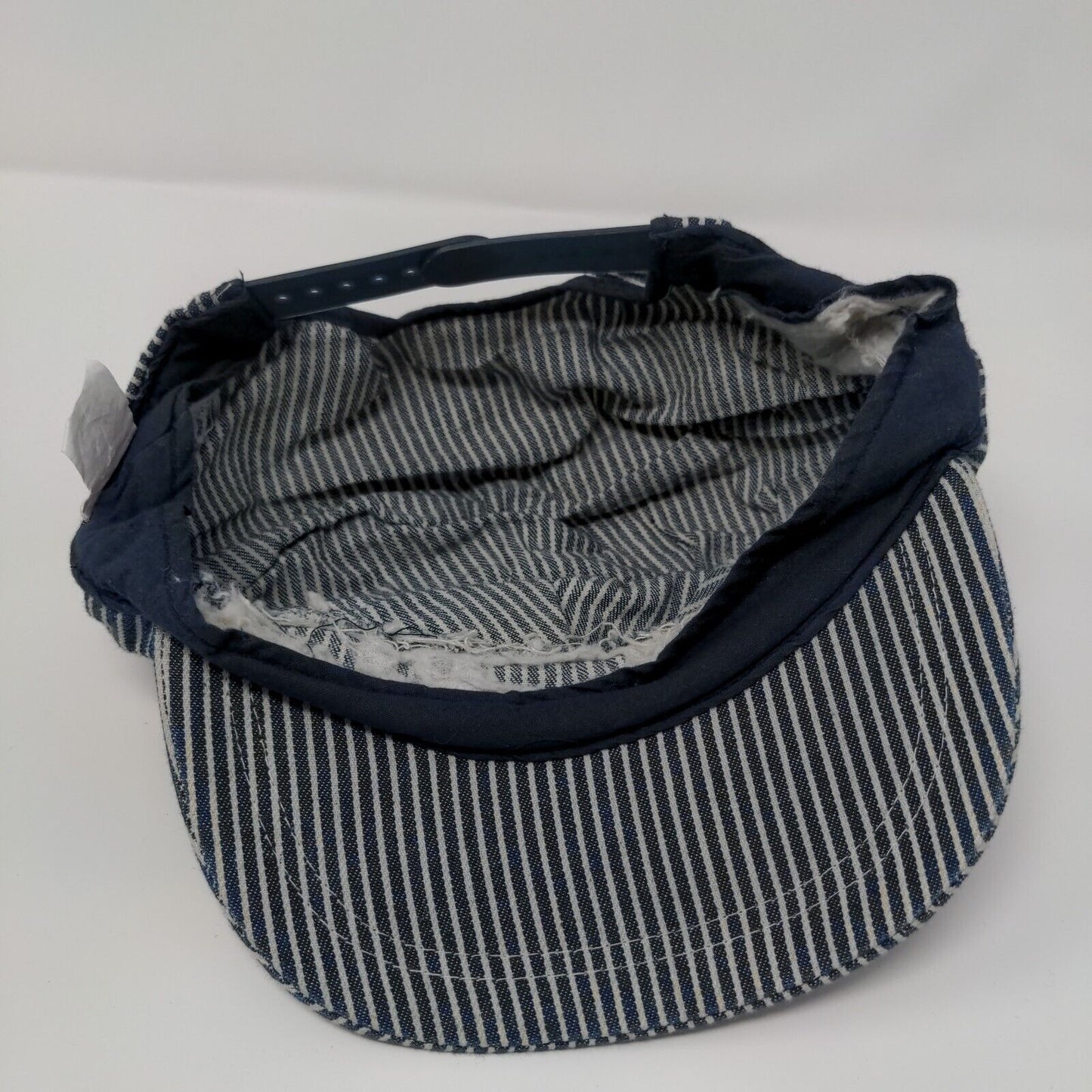 Timely Impressions Snapback Train Conductor Hat Blue 58cm Adjustable Striped