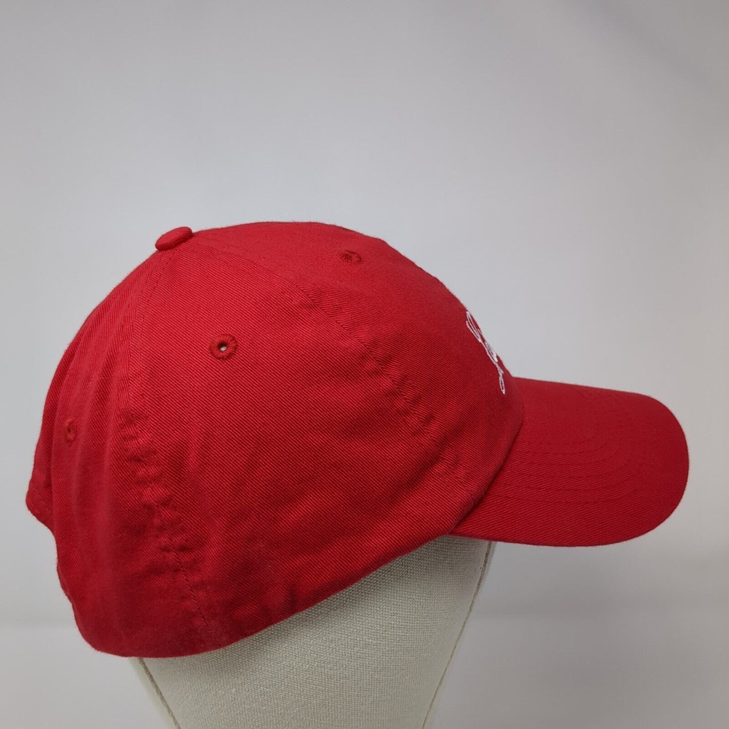 Leinenkugel's Slideback Hat Red One Size Adjustable Embroidered 6 Panel Cotton