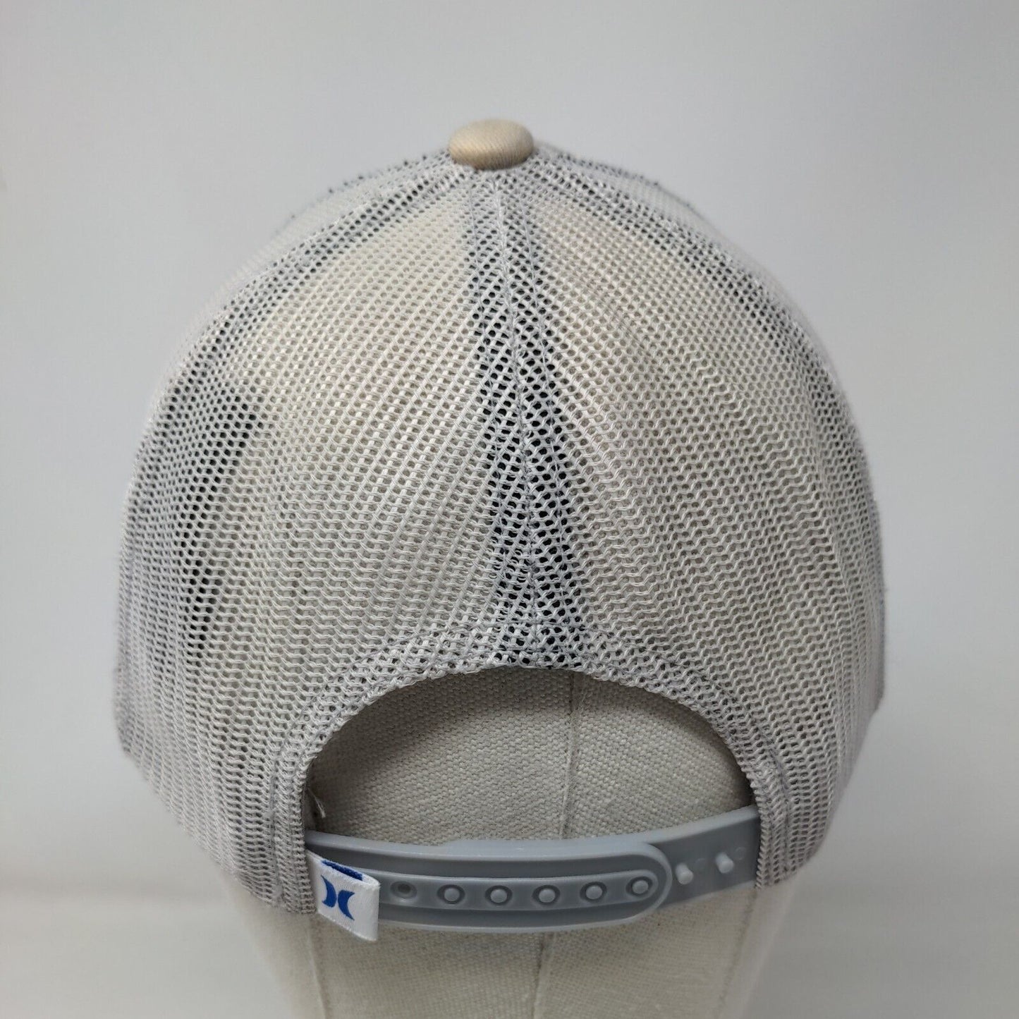 Hurley Snapback Mesh Back Trucker Hat Gray One Size Embroidered Yupoong