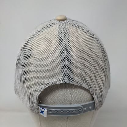 Hurley Snapback Mesh Back Trucker Hat Gray One Size Embroidered Yupoong