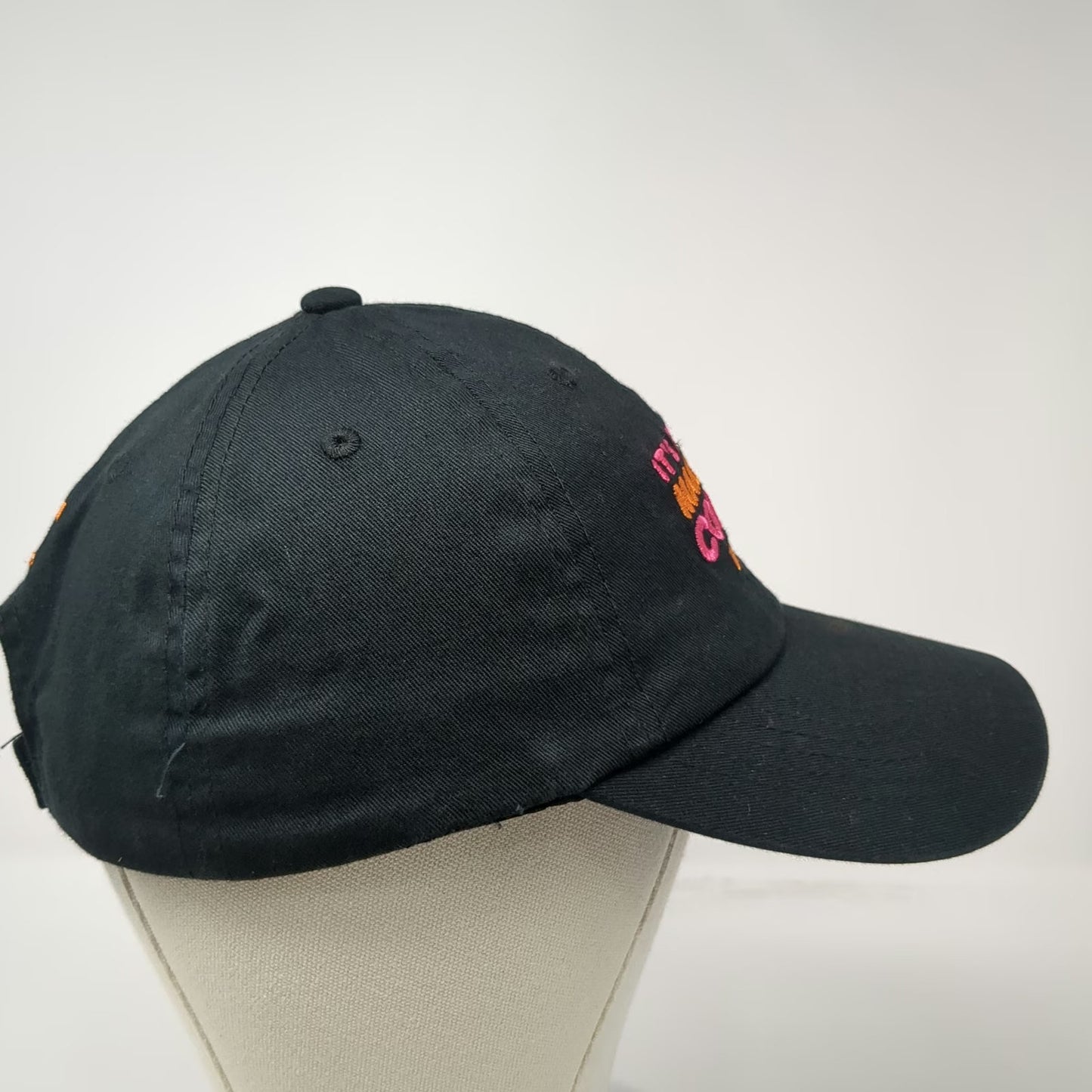 Dunkin It's Time To Make The Coffee Baseball Cap Black One Size Strapback Hat