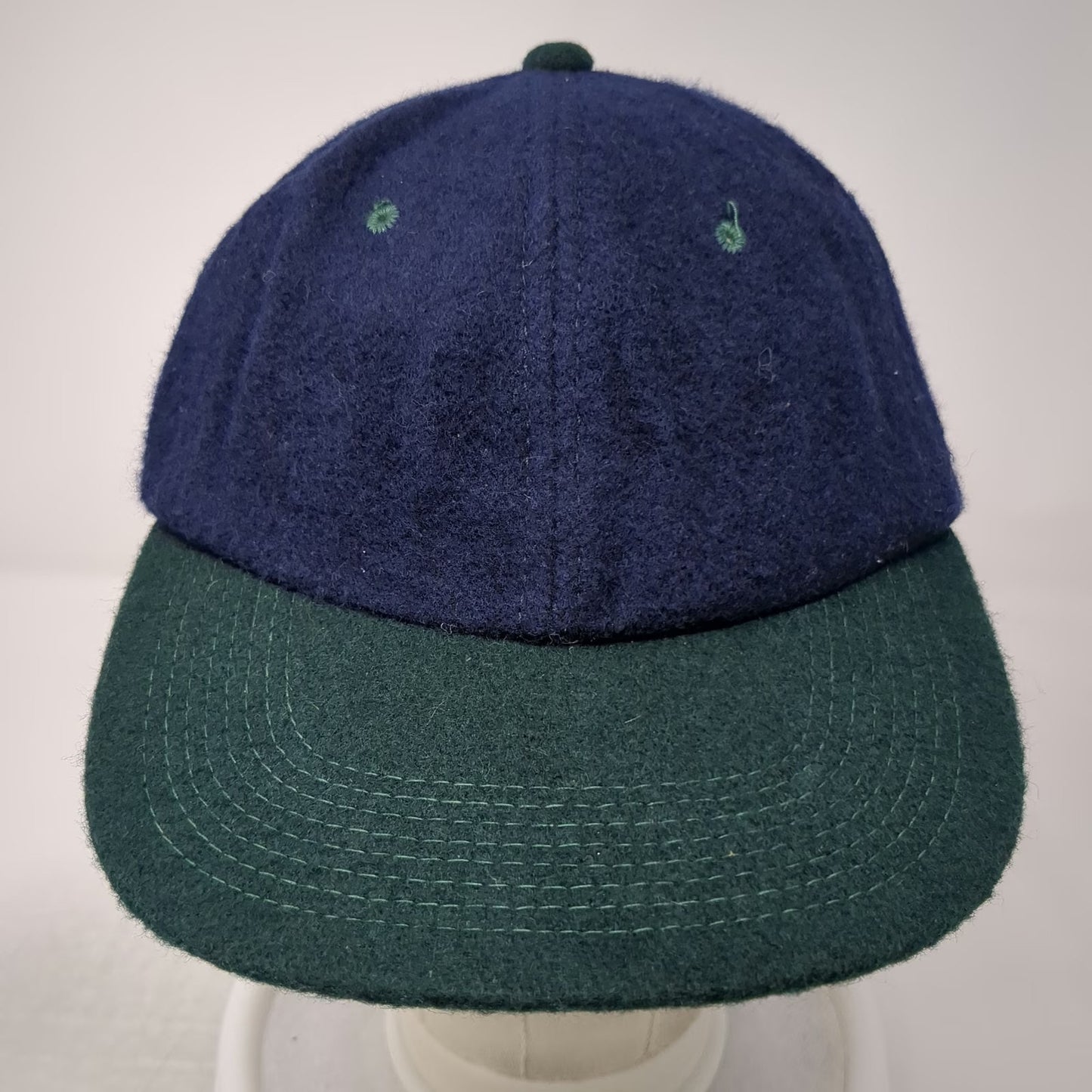 YoungAn Hat Baseball Cap Blue Green One Size Wool Blend Two Tone Adjustable