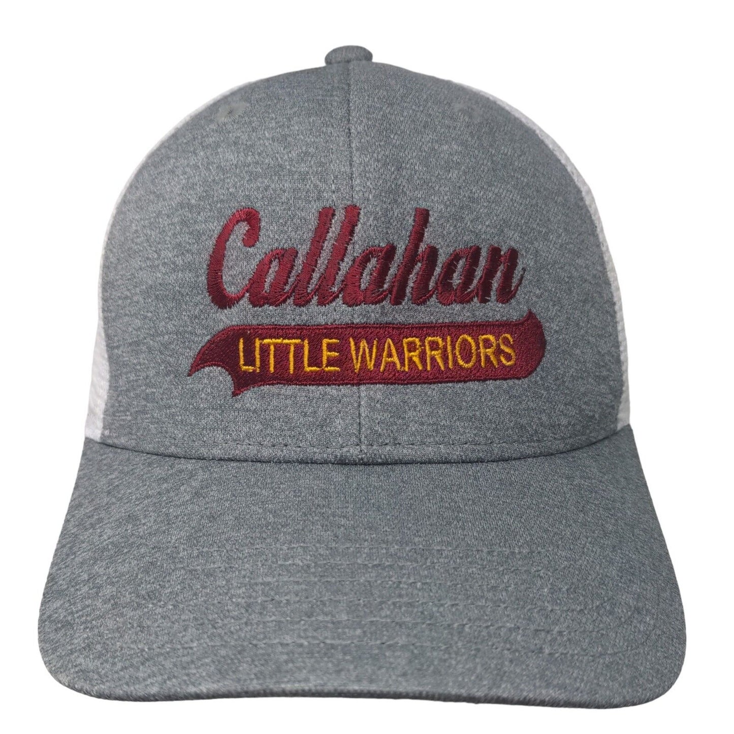 Fanthread Men's Snapback Mesh Back Hat Gray Embroidered Callahan Little Warriors