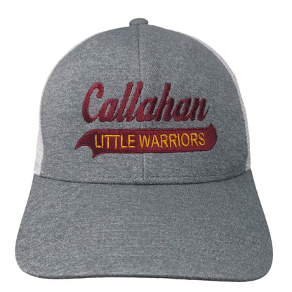 Fanthread Men's Snapback Mesh Back Hat Gray Embroidered Callahan Little Warriors