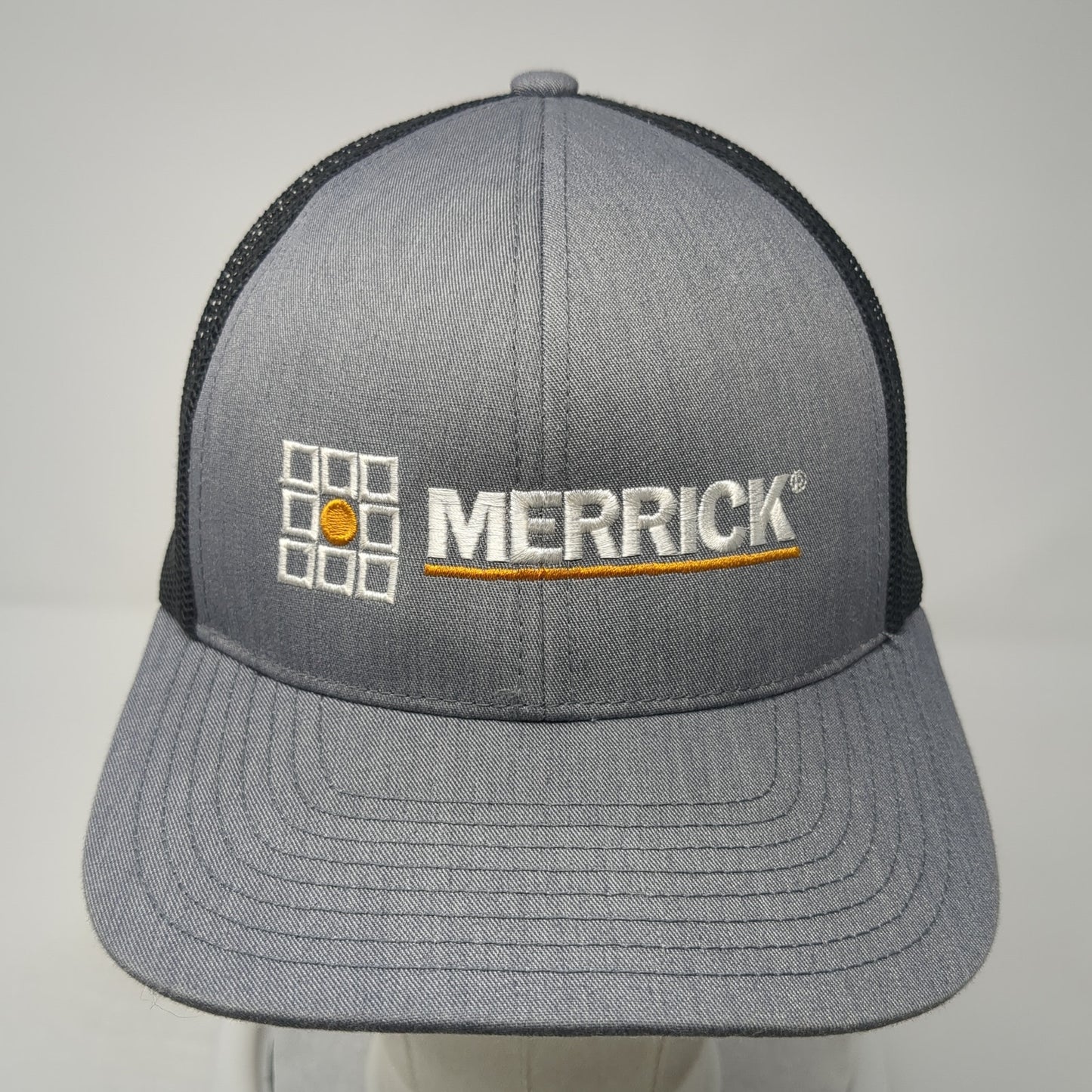 Merrick Snapback Trucker Hat Gray OS Adjustable Mesh Back Pacific Headwear