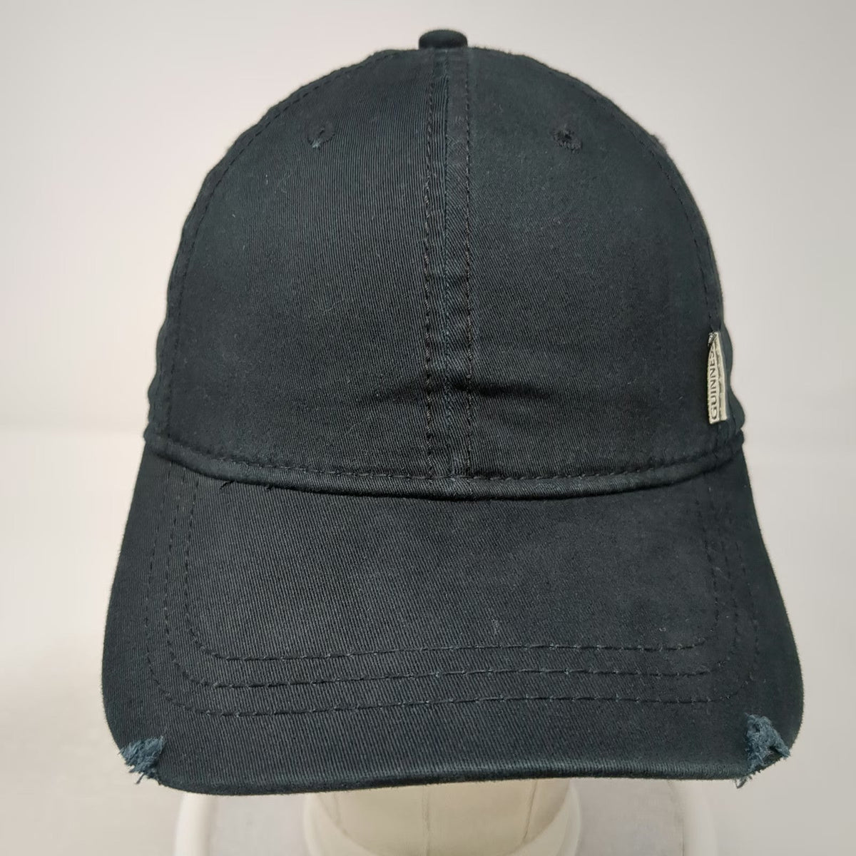 Guinness Baseball Cap Black One Size Extra Stout Distressed Brim Dublin Beer Hat