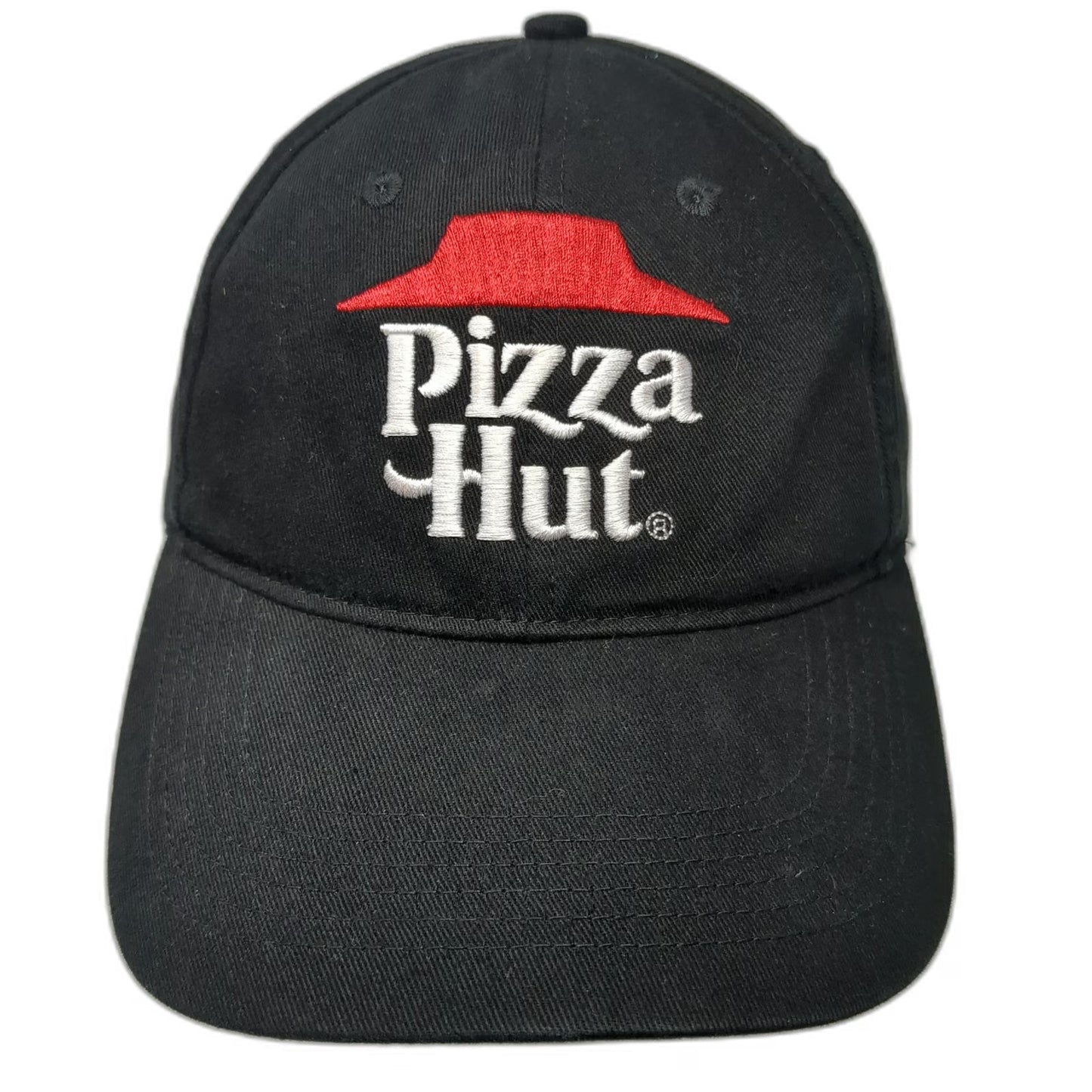 Pizza Hut Baseball Cap Black One Size Strapback Cotton Embroidered 6 Panel Hat