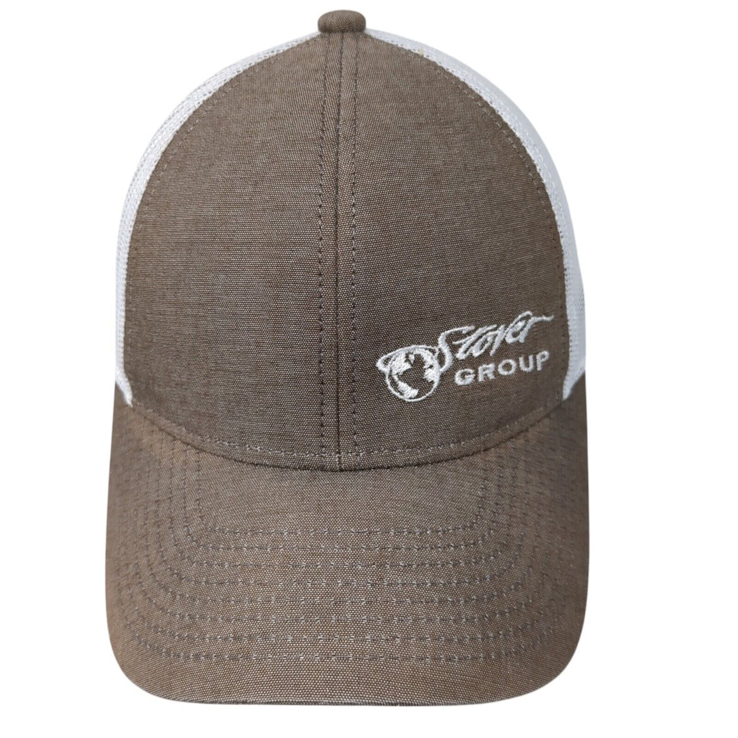 Stover Group Strapback Trucker Hat Brown One Size Adjustable Mesh Outdoor Cap