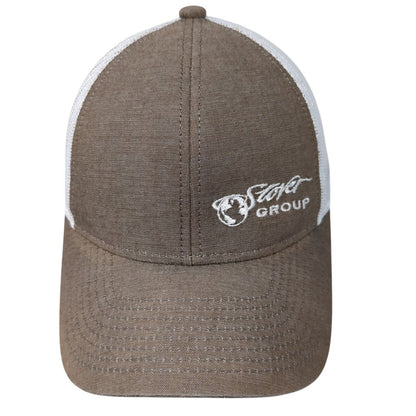 Stover Group Strapback Trucker Hat Brown One Size Adjustable Mesh Outdoor Cap