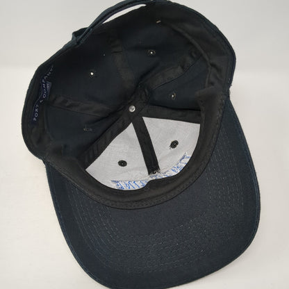 Timberline Football Strapback Hat Black One Size Adjustable Embroidered
