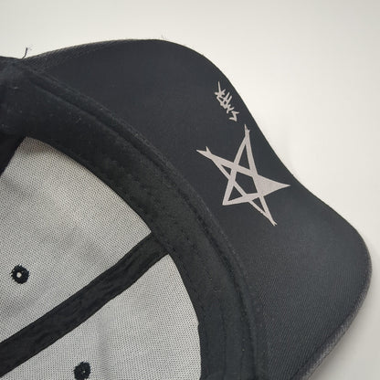 SMFK Slideback Hat Black One Size Adjustable Star Logo 6 Panel Outdoor