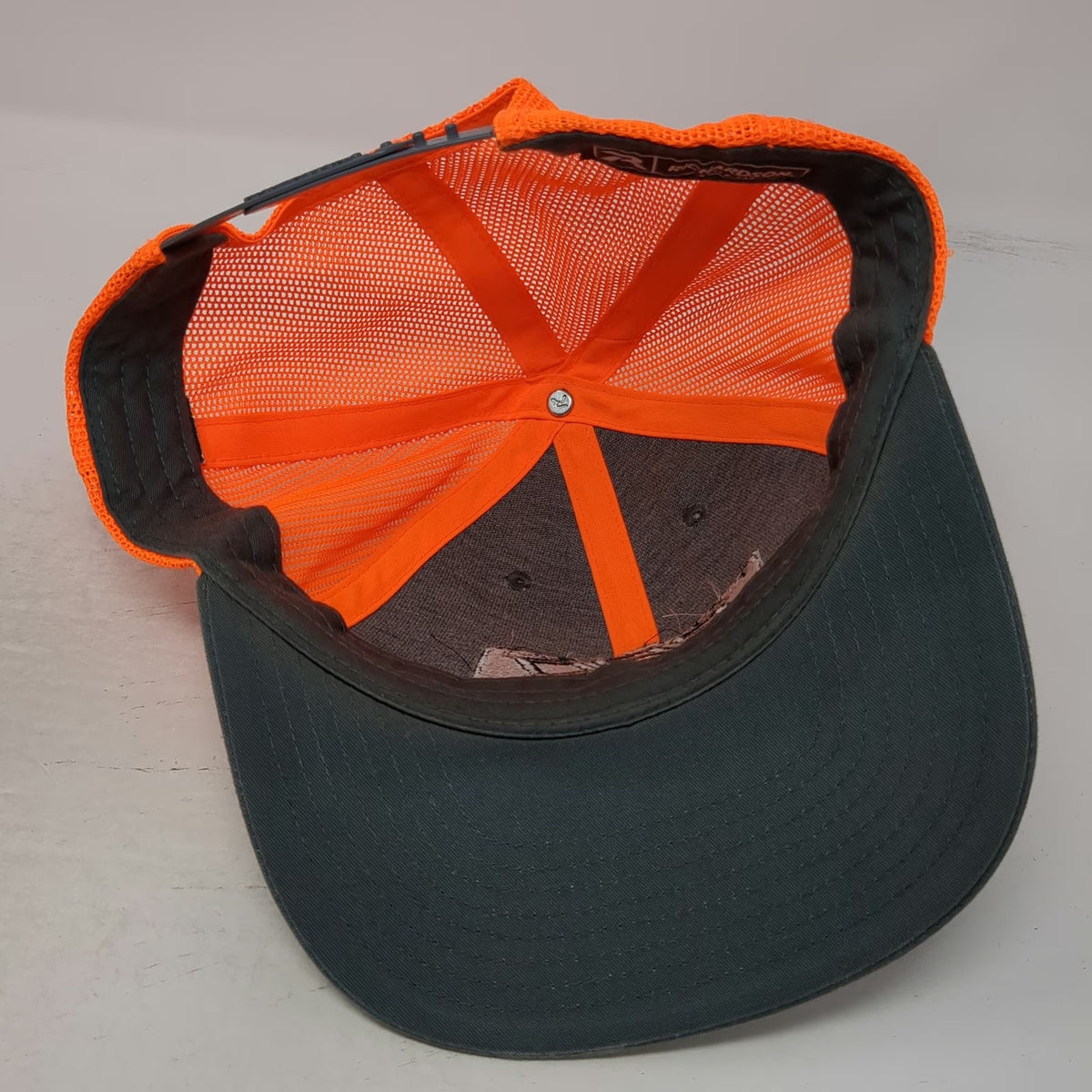 Richardson Trucker Hat Gray Orange One Size RBO Razorback Offroad UTV Snapback