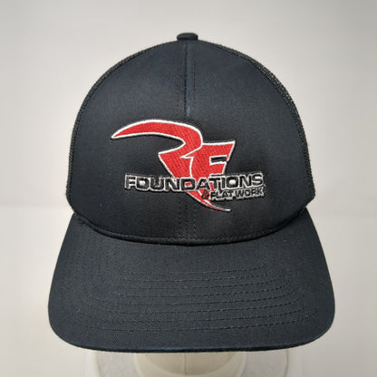 Foundations & Flat Work Snapback Trucker Hat Black OS Mesh Back Pacific Headwear