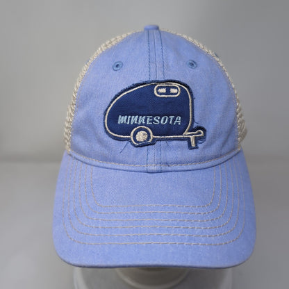 Minnesota Snapback Trucker Hat Blue One Size Adjustable Mesh Back Blue 84