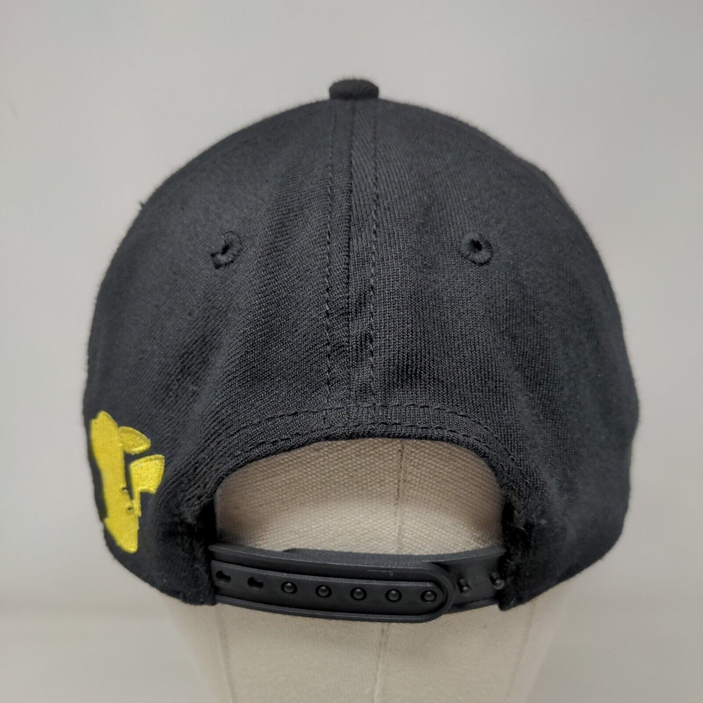 Pokemon Pikachu Bolt Snapback Hat Black OSFM Adjustable Embroidered 6 Panel