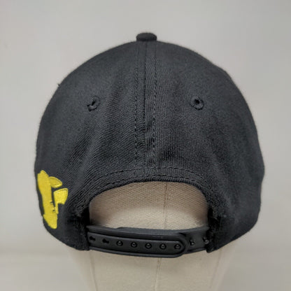 Pokemon Pikachu Bolt Snapback Hat Black OSFM Adjustable Embroidered 6 Panel