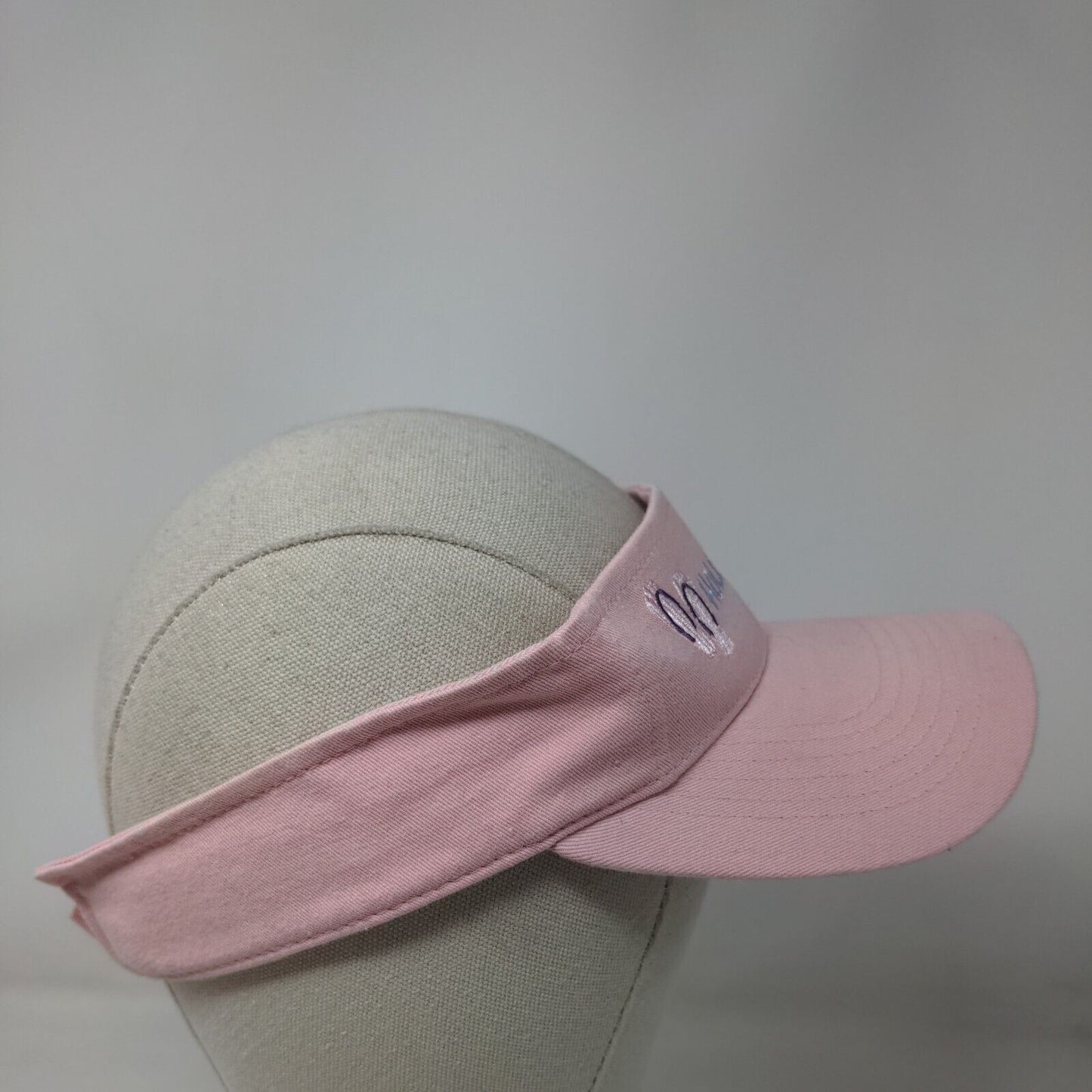 Holiday World Flip Flops Strapback Sun Visor Hat Pink One Size Embroidered