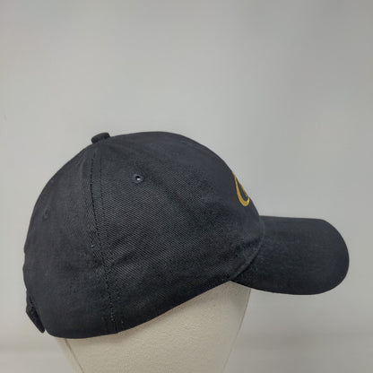 AWP Strapback Hat Black One Size Adjustable Embroidered Vented Holes 6 Panel