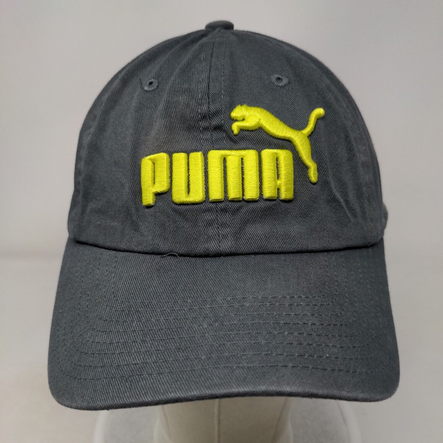 Puma Slideback Hat Gray OSFA Embroidered Adjustable Solid 6 Panel