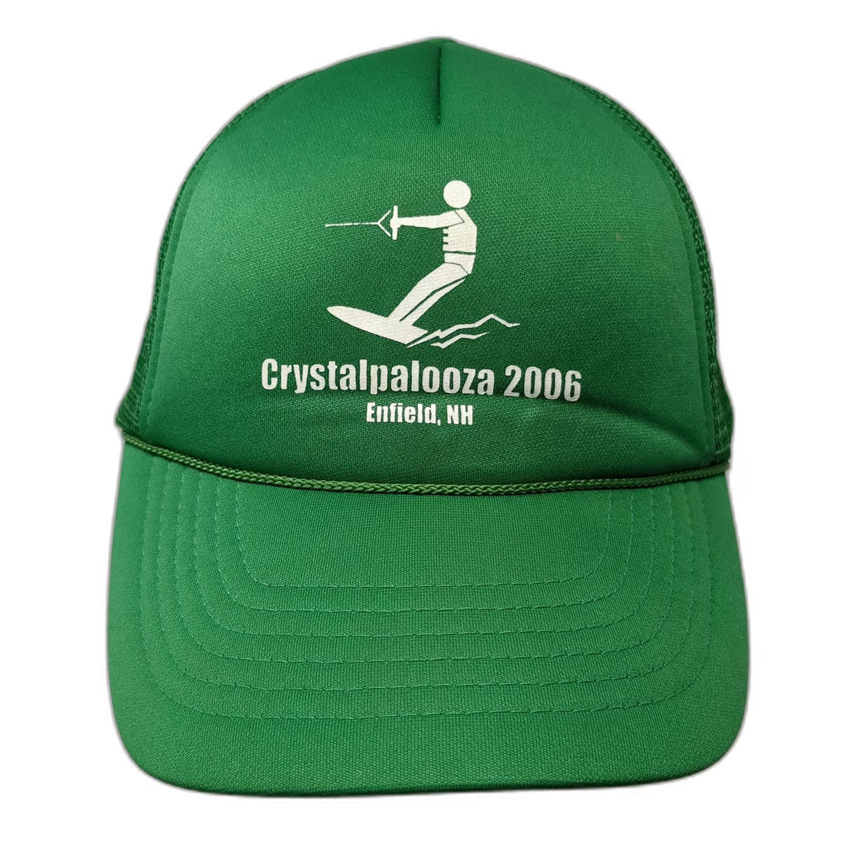 KC Trucker Hat Green One Size Crystalpalooza 2006 Enfield NH Water Skiing Mesh