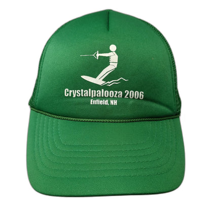 KC Trucker Hat Green One Size Crystalpalooza 2006 Enfield NH Water Skiing Mesh