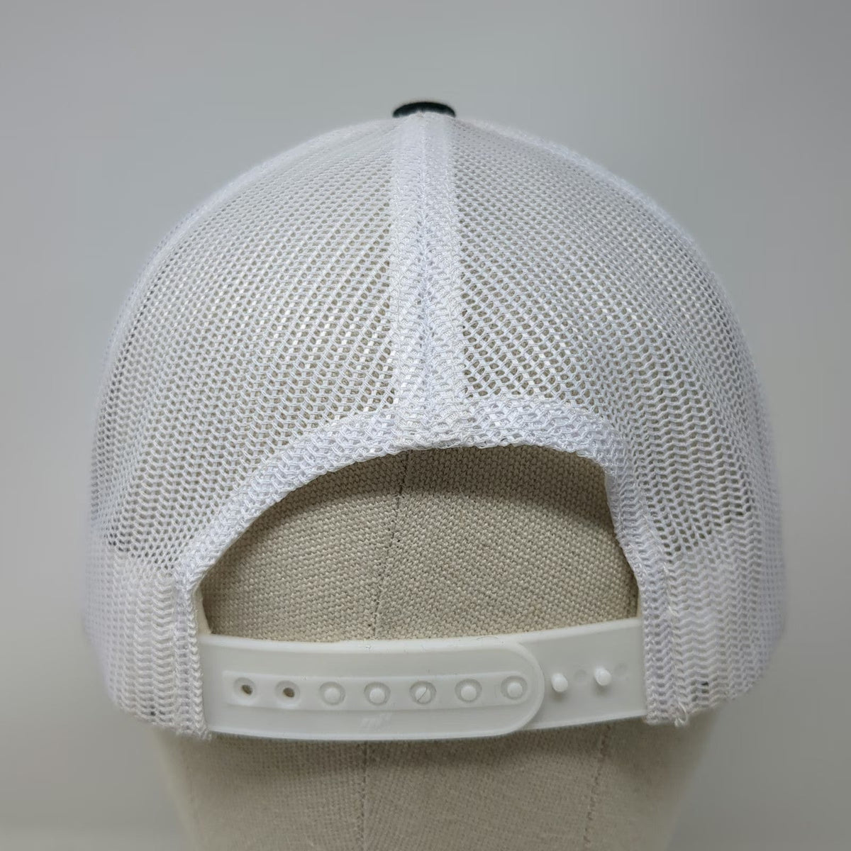 Yupoong Trucker Hat Black White Blue One Size Mesh Snapback Sheep Co Patch