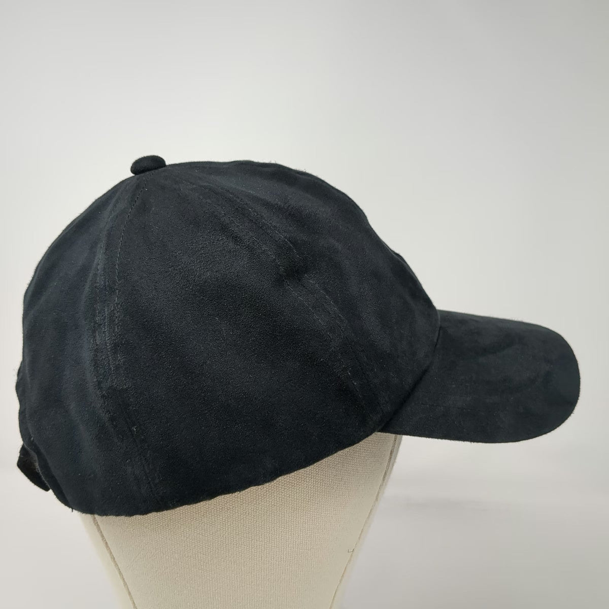 Weatherproof Baseball Cap Black One Size Faux Suede Strapback Hat Logo Outdoor