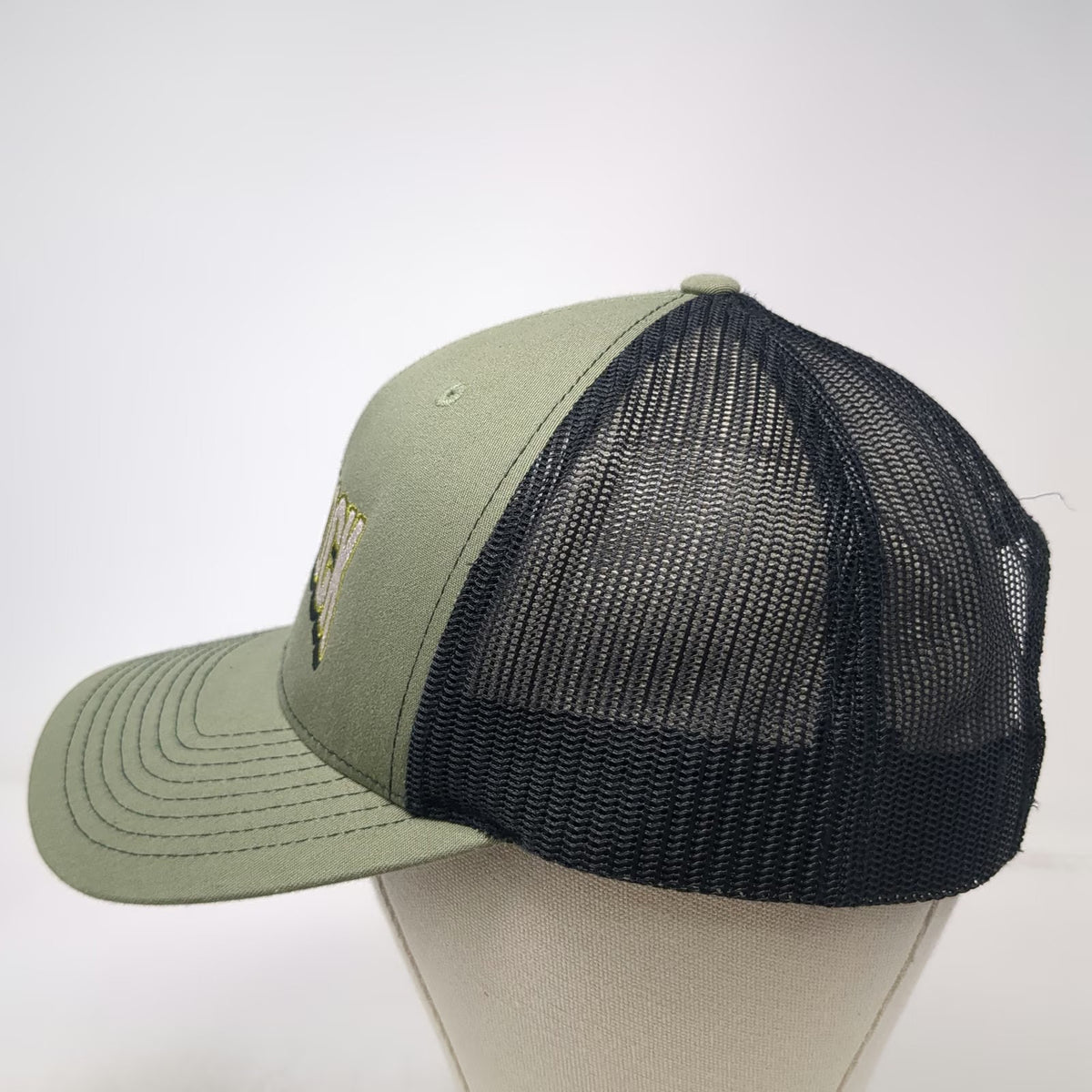 Richardson 112 Trucker Hat Green Black One Size Rockstock Guitar Mesh Snapback