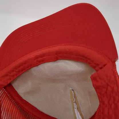 Te Amo Peru Snapback Mesh Back Trucker Hat Red One Size Colorblock