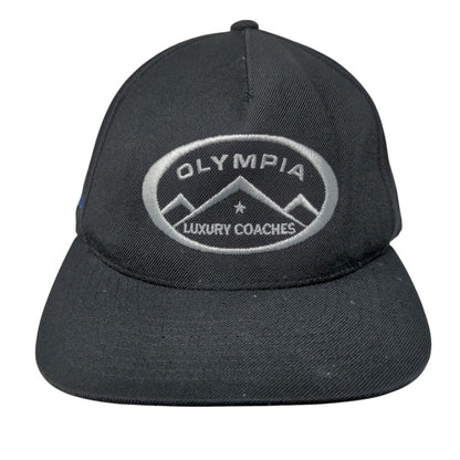 Olympia Luxury Coaches Prevost Snapback Hat Black One Size Embroidered