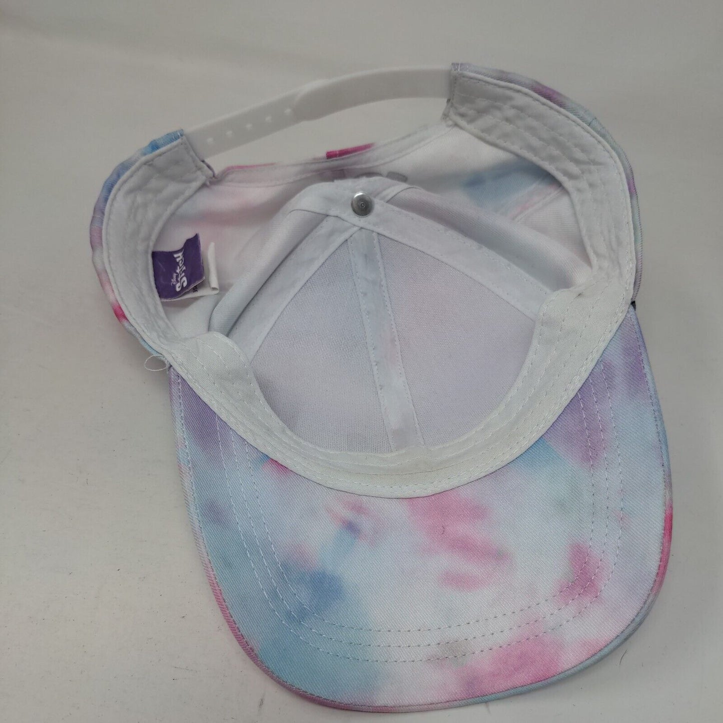 Disney Stitch Snapback Hat Multicolor One Size Tie Dye Colorful 6 Panel