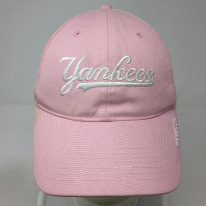 New York Yankees MLB Drew Pearson Baseball Cap Pink White One Size Slideback Hat