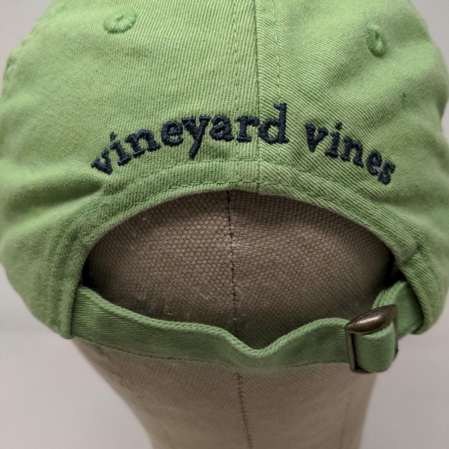 Vineyard Vines Men's Slideback Hat Green Embroidered Whale Logo