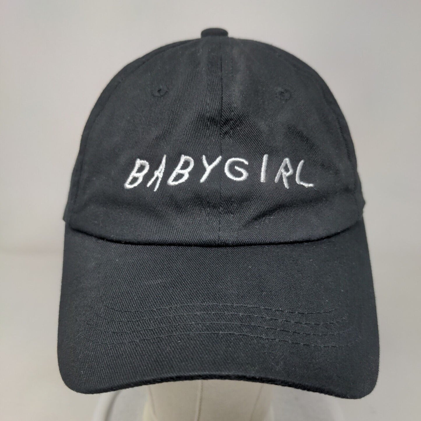 Babygirl Slideback Hat Black One Size Embroidered Adjustable 6 Panel