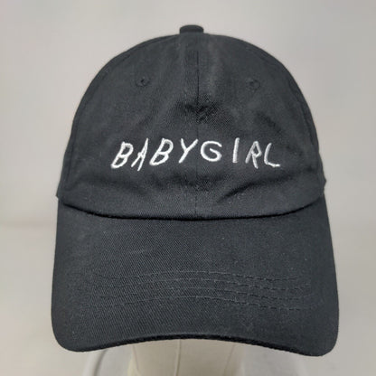 Babygirl Slideback Hat Black One Size Embroidered Adjustable 6 Panel