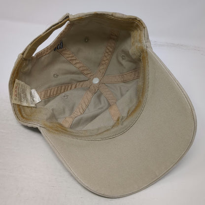 Adidas Baseball Cap Beige One Size Cotton Tonal Brim Logo Adjustable Strap Hat