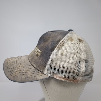 Mountain West Bank Snapback Mesh Back Trucker Hat Blue Adjustable New Era