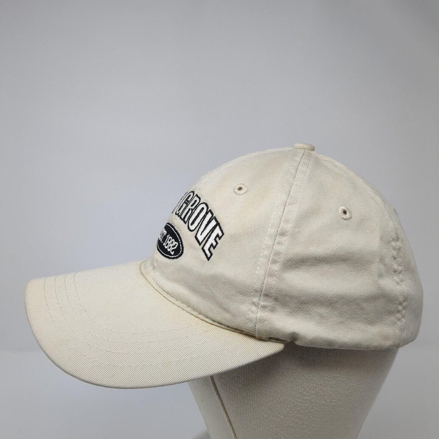 Ash Grove Est 1882 Slideback Hat Tan One Size Adjustable Embroidered