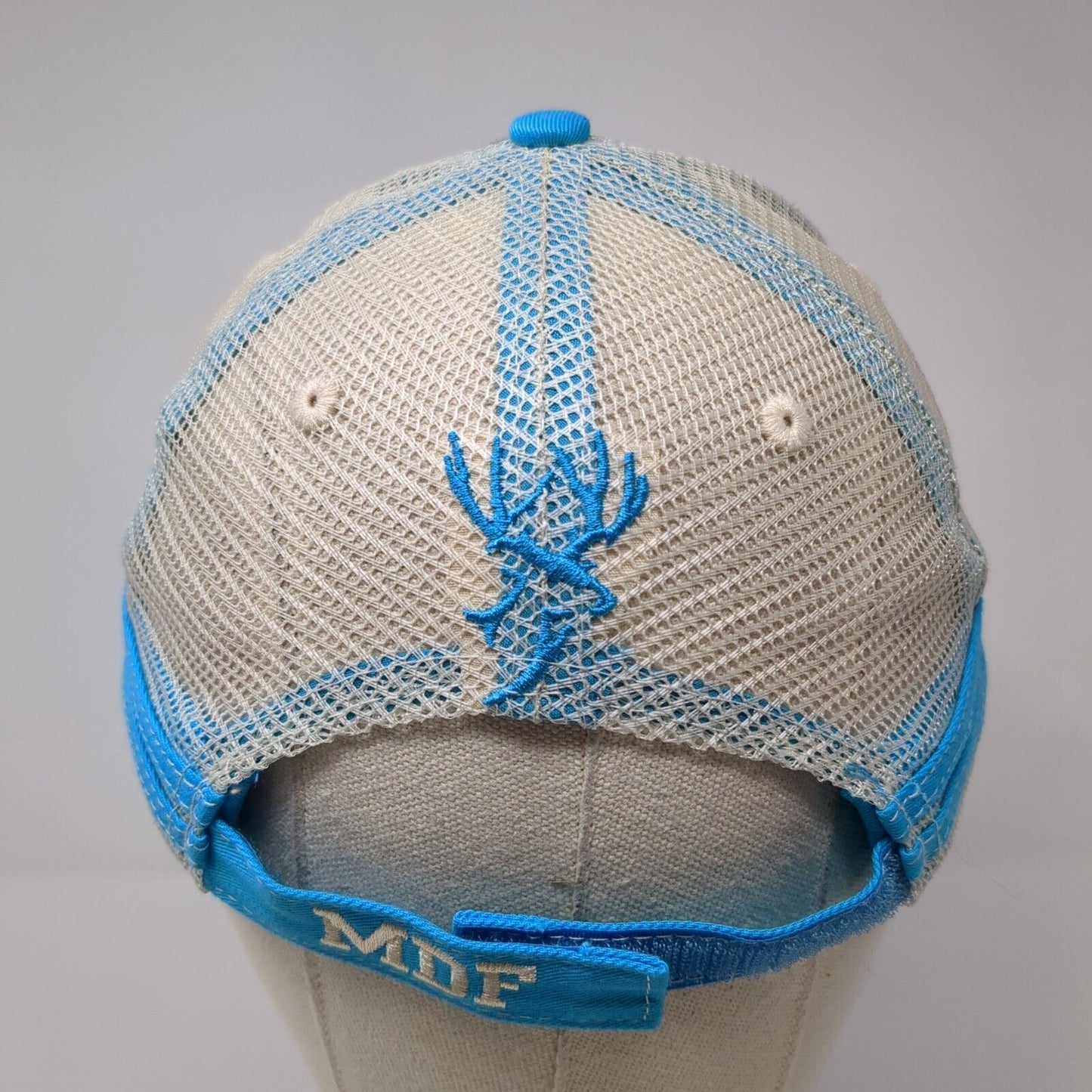 MDF Mule Deer Foundation 1988 Strapback Hat Blue One Size Adjustable Mesh Back