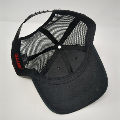 Otto Youth Snapback Trucker Hat Black One Size Adjustable Mesh Back Blank