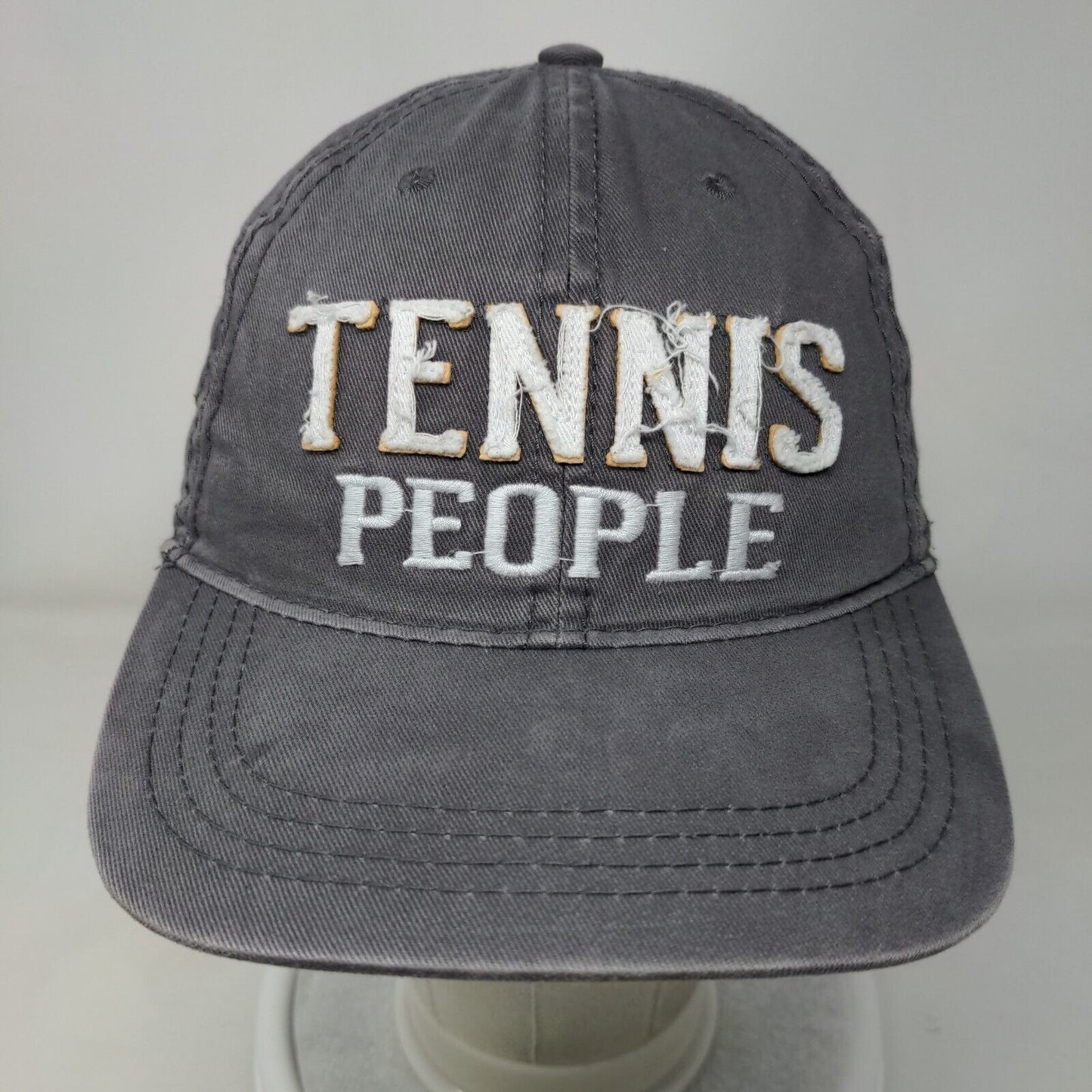 Tennis People Slideback Hat Gray OSFA Adjustable Embroidered We People