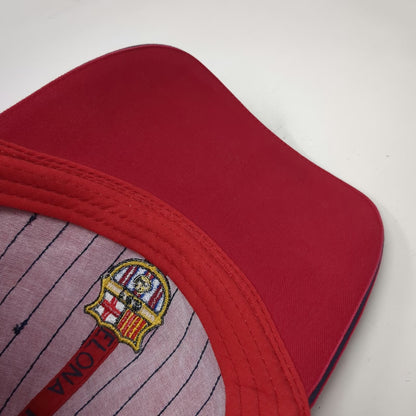 FC Barcelona Soccer-International FCB Red Cap One Size Pinstripe Slideback Hat