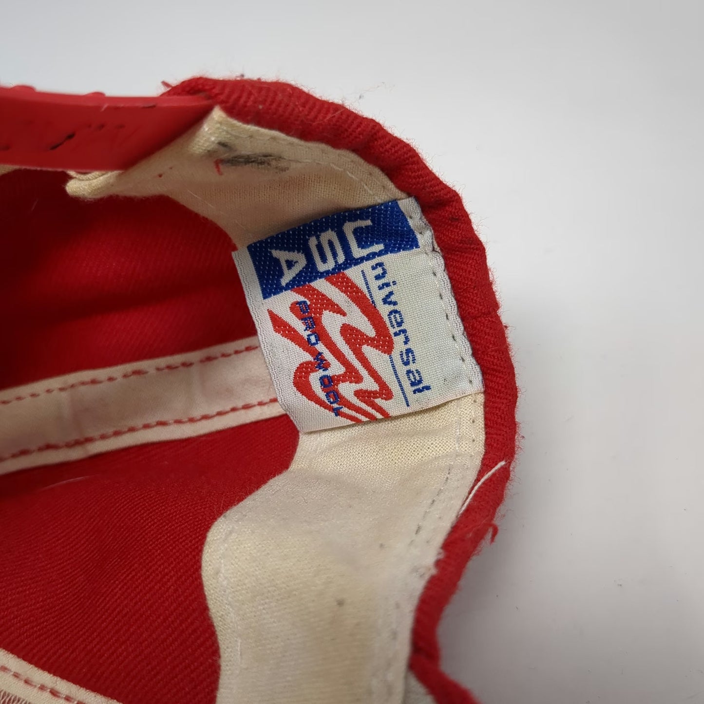 Universal Snapback Red Phillies MLB Baseball Flat Brim USA Made Hat P Vintage