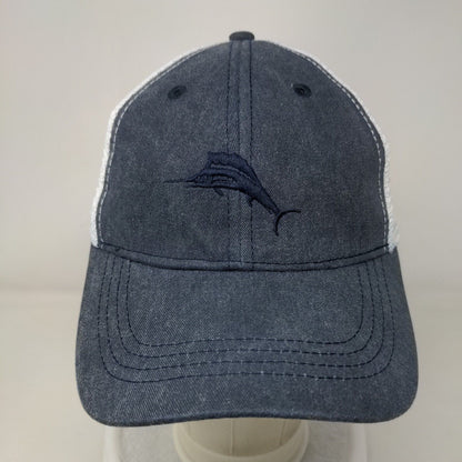 Tommy Bahama Marlin Slideback Trucker Hat Blue One Size Mesh Back